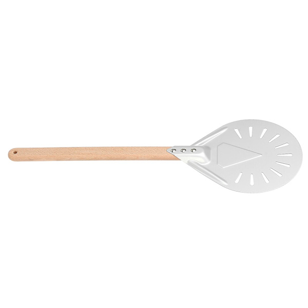 Pyöreä pizzalapio 41 cm:n irrotettavalla puukahvalla - Liukumaton, lämmönkestävä pizzanvalmistustyökalu (9 tuumaa)