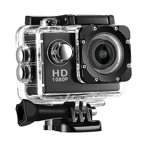 Ev5000 Action Camera, 12mp 500w Pixels 2 Inch Lcd Screen, Waterproof Sports Cam 120 Degree Wide Ang