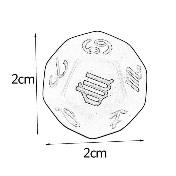 3stk/sett Dikromatiske D12 Polyhedrale Astrologiske Terninger for