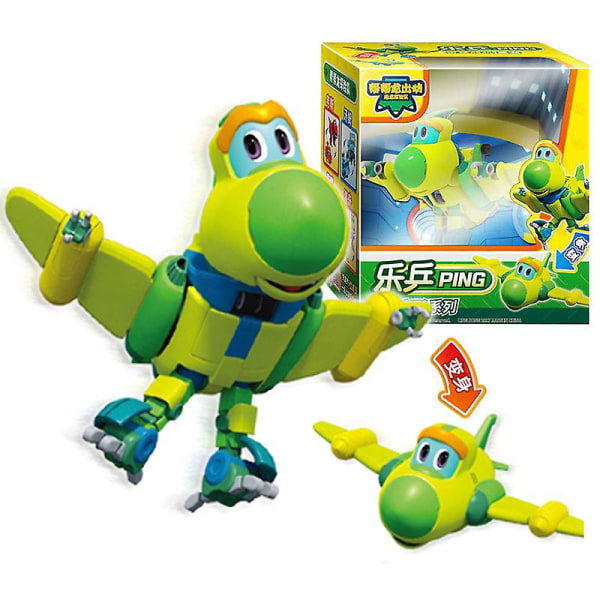 Nyeste Abs Min Deformation Gogo Dino Actionfigurer Rex Transformation Bil Flyvemaskine Motorbåd Kran Dinosaur Legetøj Til Børn (FMY) No Box Perry