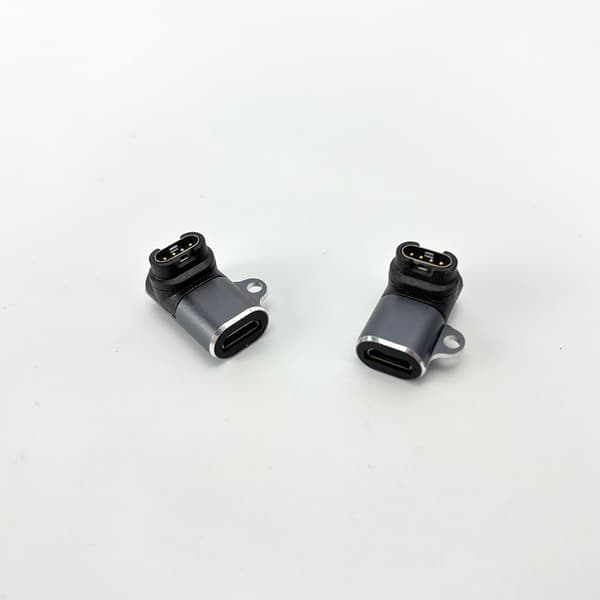 Micro USB hun til Garmin ur vinkeladapter - 2-pak - Kompatibel med Garmin Fenix, Forerunner, Vivoactive