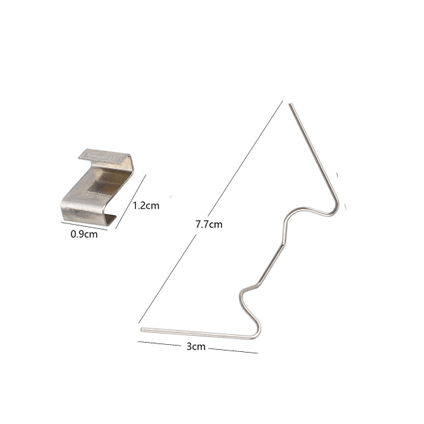 100 stk Drivhus Glassklemmer, Rustfritt Stål Z-Formet Rutefesteklemmer Drivhusklemmer Glassklemmer