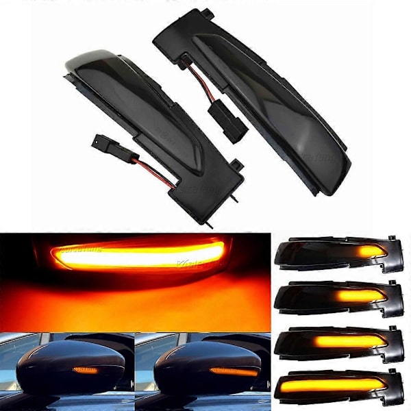 2 stk. Sekvensiell Blinkende Lampe For Peugeot 508 SW 2010-2017 LED Dynamisk Blinklys For Citroen DS5 C4 Grand Picasso II