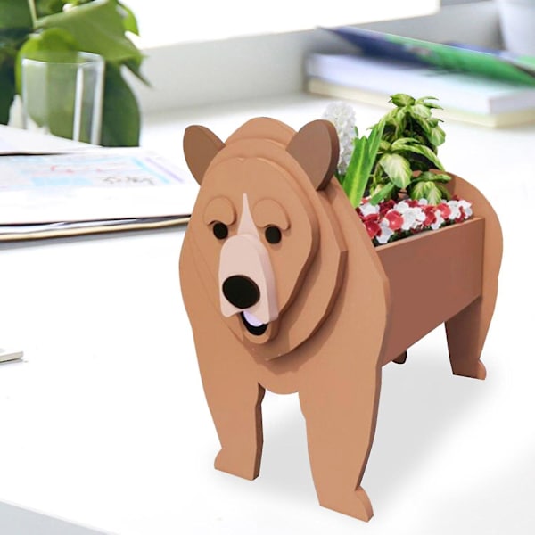 Dyreplantepotte Plantepotter Have Dyreformet Plantepotte-Dyreopbevaringsbeholder Plantepotter Kontor Hjem Husopvarmning Dekorationer Grizzly Bear