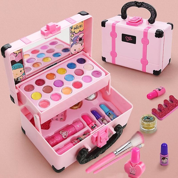 1 Set Barnsminksats för flickor Säker kosmetika Leksaker Set Kosmetika Leksaker [DmS] 1PC