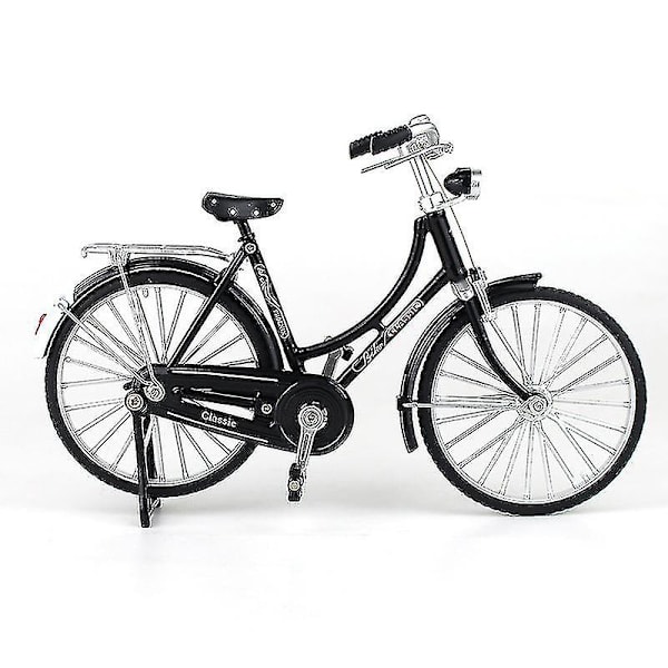 1:10 Legering Klassisk Retro Cykelmodell Ornament [DmS] Black Woman Style