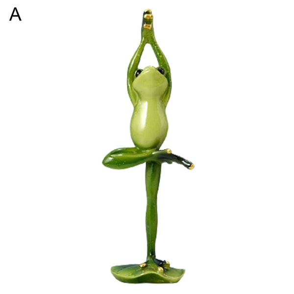 Frø Figur Multi-Farve Yoga Stilling Fuld af Vitalitet Resin Yoga Frø Have Ornament med Krone f A