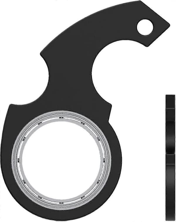 Nøglering Spinner Fidget Ring Legetøj, Nøgle Spinner, Spindende Nøglering, Fidget Nøglering, Sensorisk Legetøj Fidgets Squishy Legetøj Black