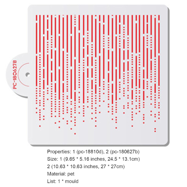 Kakkustencil Pisteviiva-Kuvio Koristeellinen Lemmikin Kakun Reuna Suihke Malli Kakun Koristeluvälineet 2
