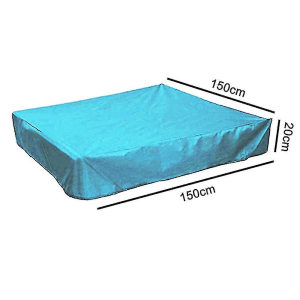 Vanntett sandkassedeksel, presenning sandkassedeksel, leketøy sandkassedeksel - XC Sky blue 150x150x20cm