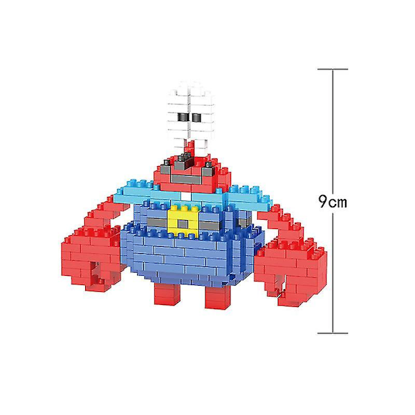 7-dels Byggklossar Spongebob Squarepants Barnfigur Leksaksstenar