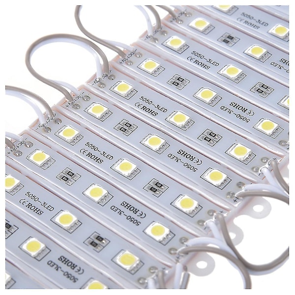 20 st 5050 Smd 3-LED-moduler Vitt Vattentäta Moduler 12v
