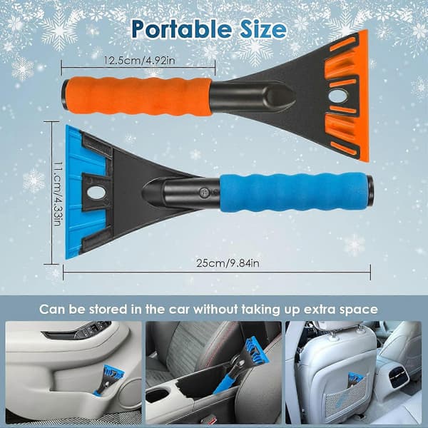 Isskrape for bilfrontrute 2 STK Ripefri Dobbelkantfunksjonalitet Ergonomisk design D