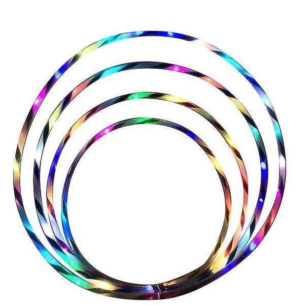 LED Färgglad Hula Hoop, Ljusväxlande Hoop Lyser Upp LED Hoops För Barn Och Vuxna [DmS] red 24 lights diameter 90