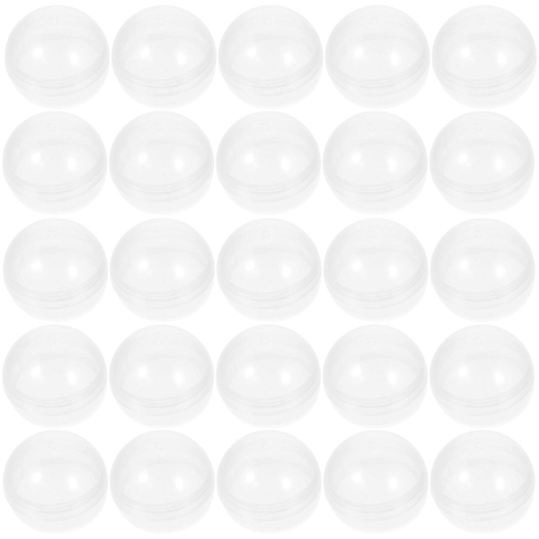 100 st transparenta plastbollar, mångsidiga, vridna, runda bollar, genomskinliga, påfyllningsbara, greppbollar (FMY) As Shown 5X5cm