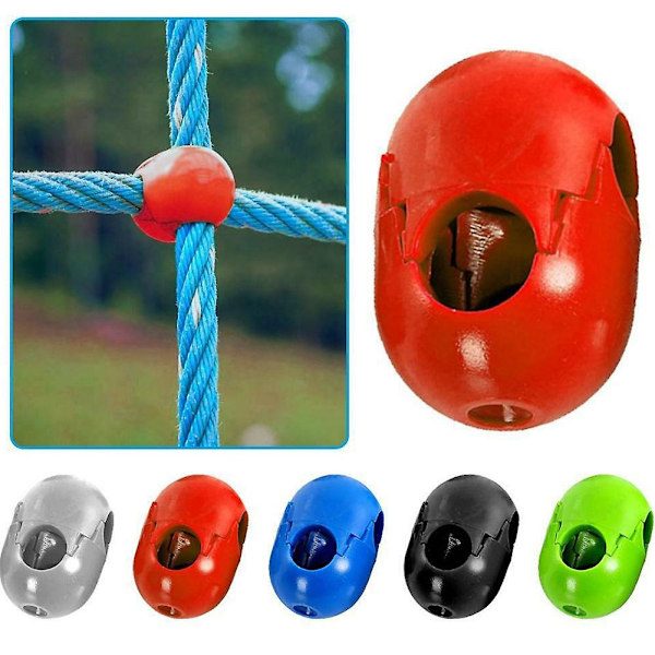 Renikh 5 kpl Lasten Kiipeilyköysi Verkko Muovisolki Liitin Ulkokäyttöön Keinutarvikkeet RandomColor-16mm