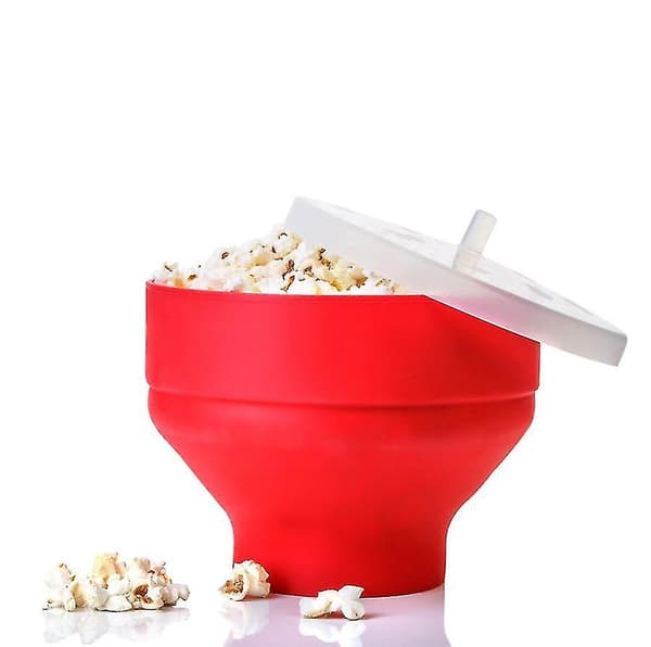 Silikon Mikrobølgeovn Popcorn Popper Maker Sammenklappelig Beholder Hjem Køkken