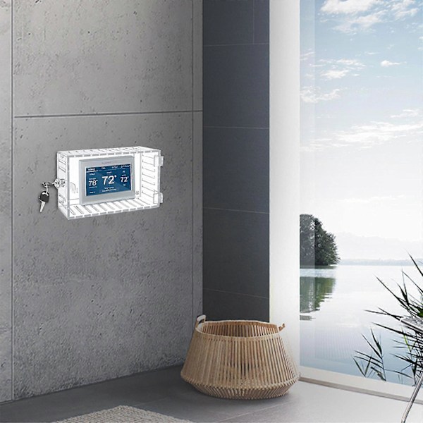 Universal Termostat Låseboks Med Nøkkel, Klar Stor Termostatdeksel For Termostat På Vegg, Termostatbeskytter Passer Termostater 7H X 4.5W Tommer Eller Mindre