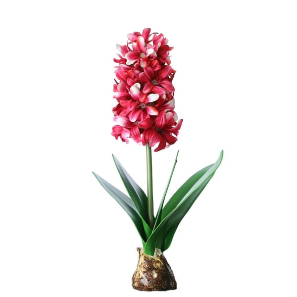 3 st Hyacint Konstgjorda Blommor med Lök Bukett Blad för Hemmet 241102 A