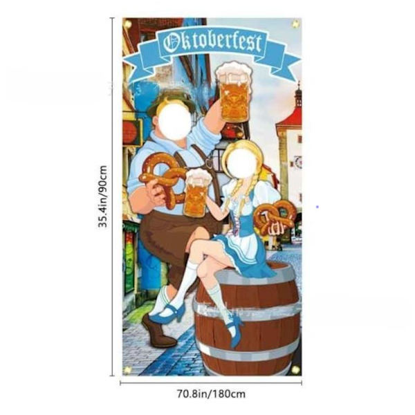 Oktoberfest Festdekorationer Oktoberfest Fotorekvisita, 180*90cm.