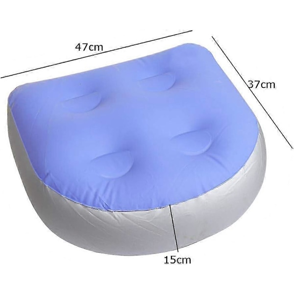 Universal Spa & Hot Tub Booster Seat med Sugkopper, Vandafvisende Oppustelig Badekar Massager Mat Ryg Pude til Blød Oppustelig Booster Seat til Voksen