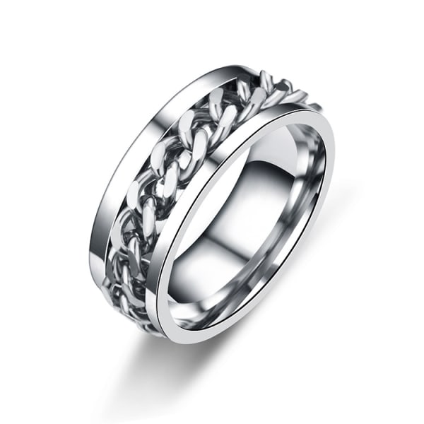 Anti-stressring med flaskeåpnerfunksjon sølv 20,7 mm (FMY)