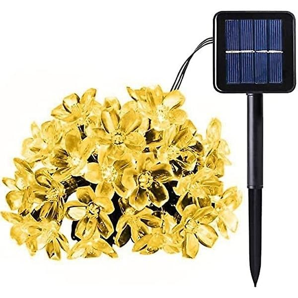 7M 50 LED Kirsebærblomst Solcelle Lysstreng Have Fairy Lys