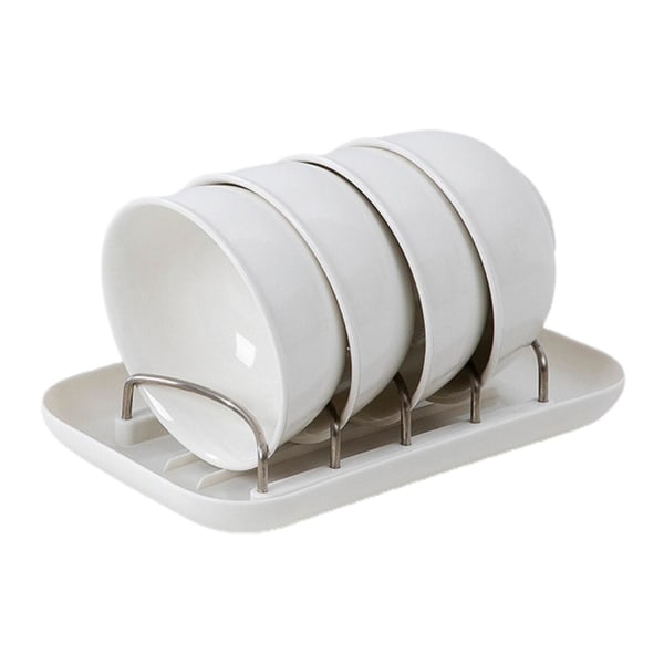 Dish Drainer Multi-function Self-drain PP Plastic Tableware Drying Rack for Kitchen