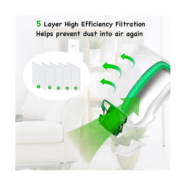 Dammsugarpåse Kompatibel med Vorwerk Vk140 Vk150 -140 Dammsugartillbehör Dammsugarpåsar