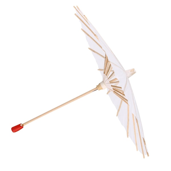 10 stk. papirparaplyer i hvid farve - dekorative paraplyer i papir til skoleindretning og fotorekvisitter - 20 cm 20CM