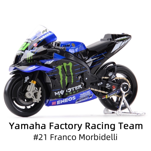 Maisto 1:18 2022 GP Racing Yamaha Factory Racing Team Die Cast Motorsykkelmodell Leke [DmS] 2022 Yamaha 21