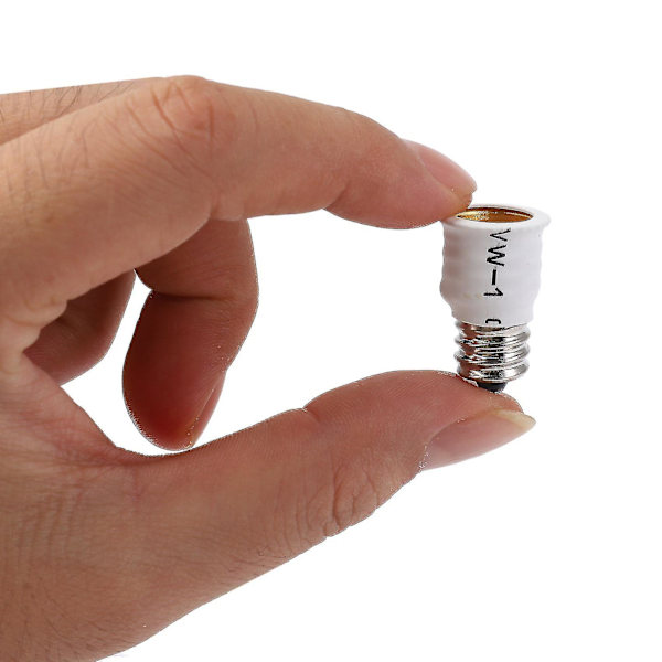 18-pack E12 till E14 Vit Glödlampskonverter LED-lamphållare Lampa Adapteruttag Växlare Hög Kvalitet (FMY)