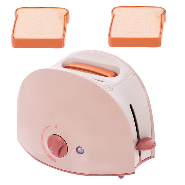 1 Sett Simulering Toaster Lekesett Småbarn Falsk Brødbaker Leke Trygg Elektrisk Liten Toaster Leketøy [DmS] Pink 14.00X11.00X8.50CM
