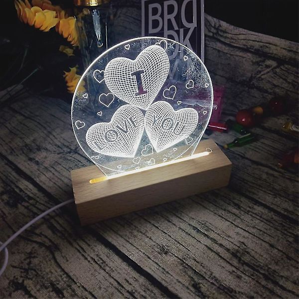 Rektangulär Massiv Bokträ LED-Bas för Hartsbokstavslampa Akryl Glas Hartskonst Trä Ljusvisningsbas LED-Stativ Dropship Three-tone Light