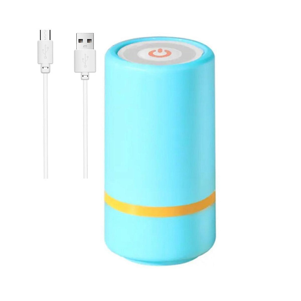 Kannettava USB-ladattava käsikäyttöinen mini-pussi sulkija Keittiö Älykäs Pieni Ruoka Koti Tyhjiö Sulkija 10 Pussin kanssa Blue