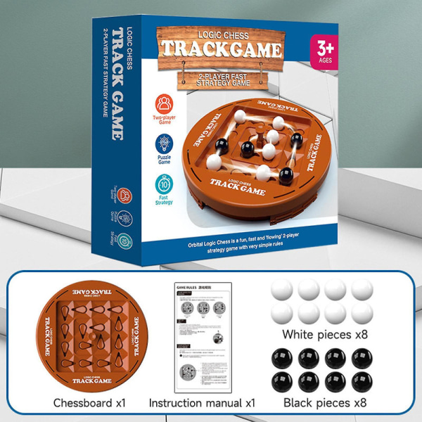 Til Orbitos Brætspil Connect 4, Track Logic Bræt, Logic Chess Track Brætspil, 100% Ny [DmS]