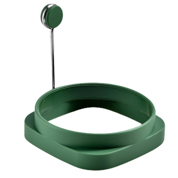 Stekt eggform Høy temperaturmotstand Fleksibel Dobbeltsidig Firkant Rund Egg Stekeform Dark green