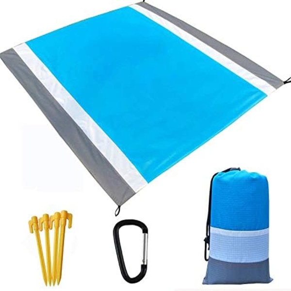 Udendørs Strandmåtte Picnic Tæppe, 210 x 200 cm Vandafvisende Sandtæt Picnic Strandtæppe