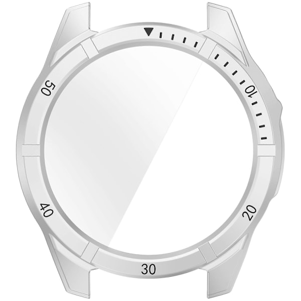 Urkasse i PC-ramme for Garmin Fenix 8 51 mm klokke med herdet glass skjermbeskytter Silver Black