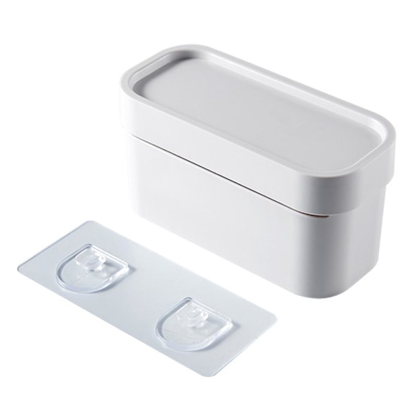 Veggmontert søppelposeoppbevaringsboks Multipurpose søppelposeholder Stor kapasitet Bærepose dispenser White