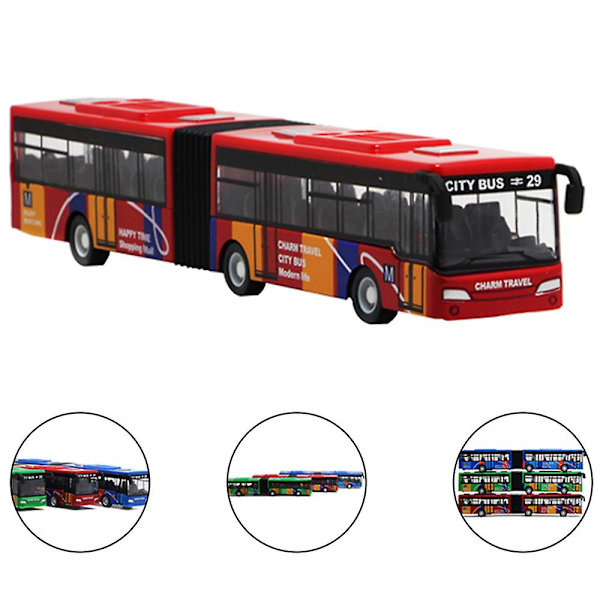 1:64 Mastoissa Oleva Metallilinja-auto Malli, Kaupunkiliikenteen Express-Bussi, Kaksoisbussit, 100% Uusi Red