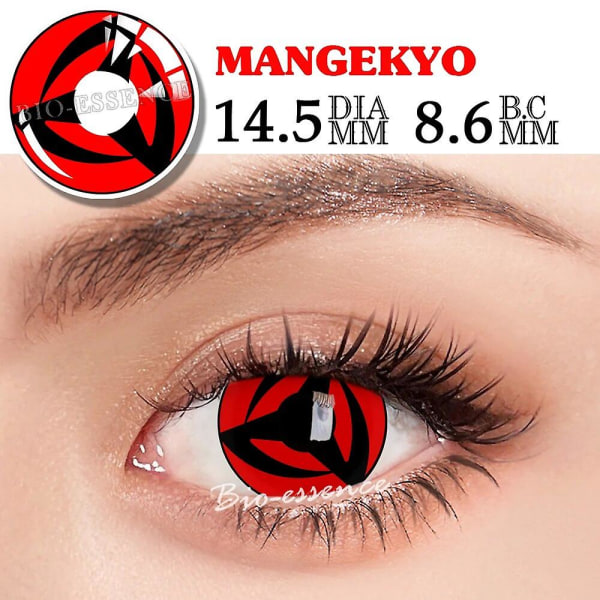 Tib 1 Par Deling Sharingan Kontaktlinser For Øyne Cosplay Linser Anime Linse Uchiha Sasuke Kakashi Linser Anime Tilbehør (FMY) Red Sasuke Uchiha