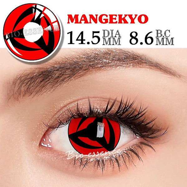 Tib 1 Pari Sharingan Kosketuslinssit Silmille Cosplay-Linssit Anime-Linssit Uchiha Sasuke Kakashi Linssit Anime-Tarvikkeet (FMY) Uchiha Sasuke