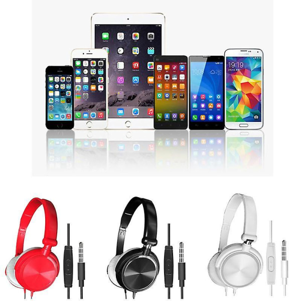 Langalliset Kuulokkeet Johdotetut Kuulokkeet Mikrofonilla Basso Hifi Ääni Musiikki Stereo Kuulokkeet Iphonelle Xiaomi Sony Huawei PC:lle (FMY) Black