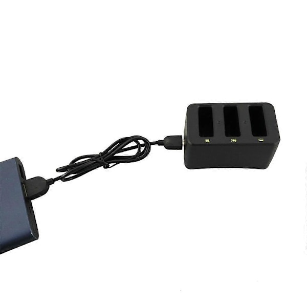 3-i-1 Multi Batteriladdare Hub Intelligent Snabbladdning för DJI Tello Drönare Black