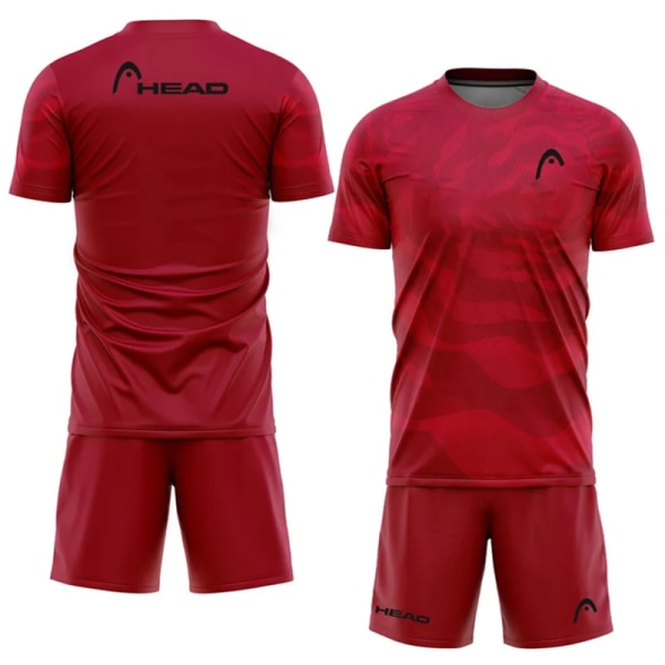 2024 Herre Åndbar Tennis Sportswear Sommer Udendørs Sport Badminton Træningstøj Løs Løb T-Shirt Kortærmet Sæt MTRG-1149 2XL