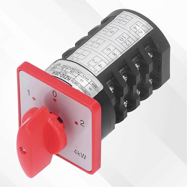 Berm Rotary Omkopplare Vred Kontroll Väljare 4 Sektioner 3 Positioner Ac380v