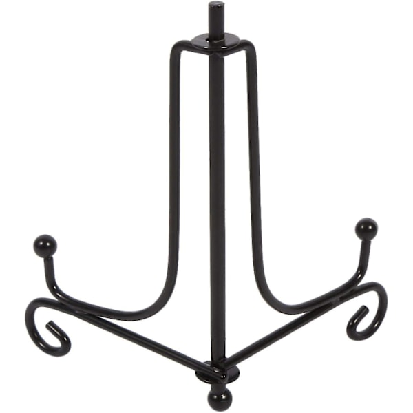 Staffeli Plate Display Stand, Svart Jern Display Stand Plate Holder, Fotorammeholder Stand, Jern Staffeli Klassisk Display Stand For Bowl Plate Photo Fram 4 Inch