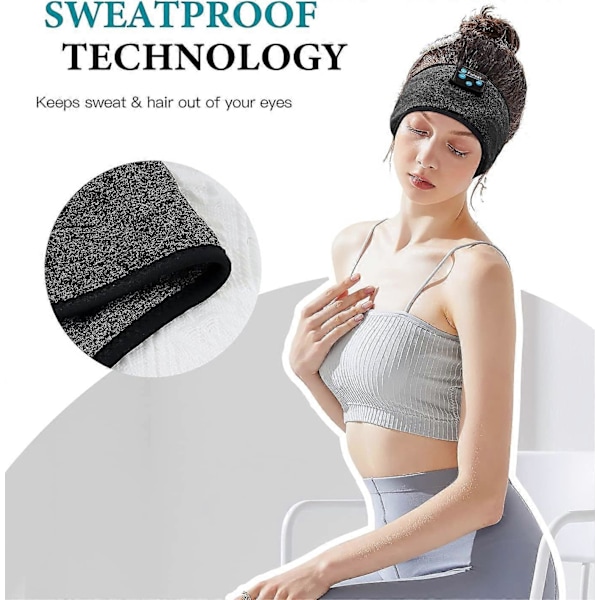 Sovehodetelefoner Bluetooth Sovepannebånd - Justerbare pannebåndhodetelefoner for sidesovere