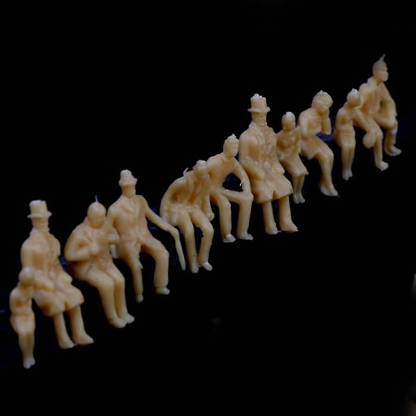 Model Tog Umalede Siddende Mennesker Passagerer Figurer 1:87 Skala x300